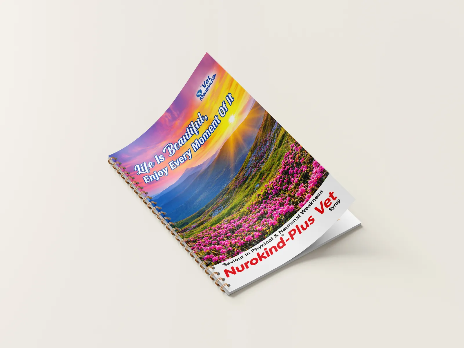 Spiral-bound colour booklet with photo cover