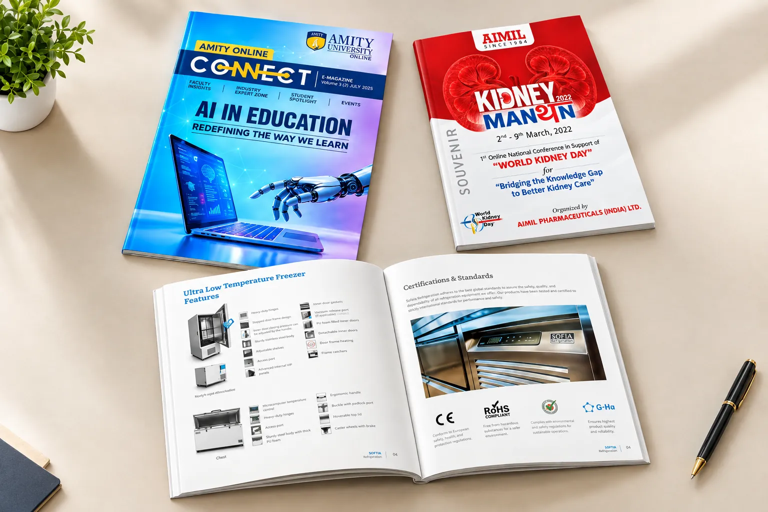 Printed magazine, souvenir and product catalogue