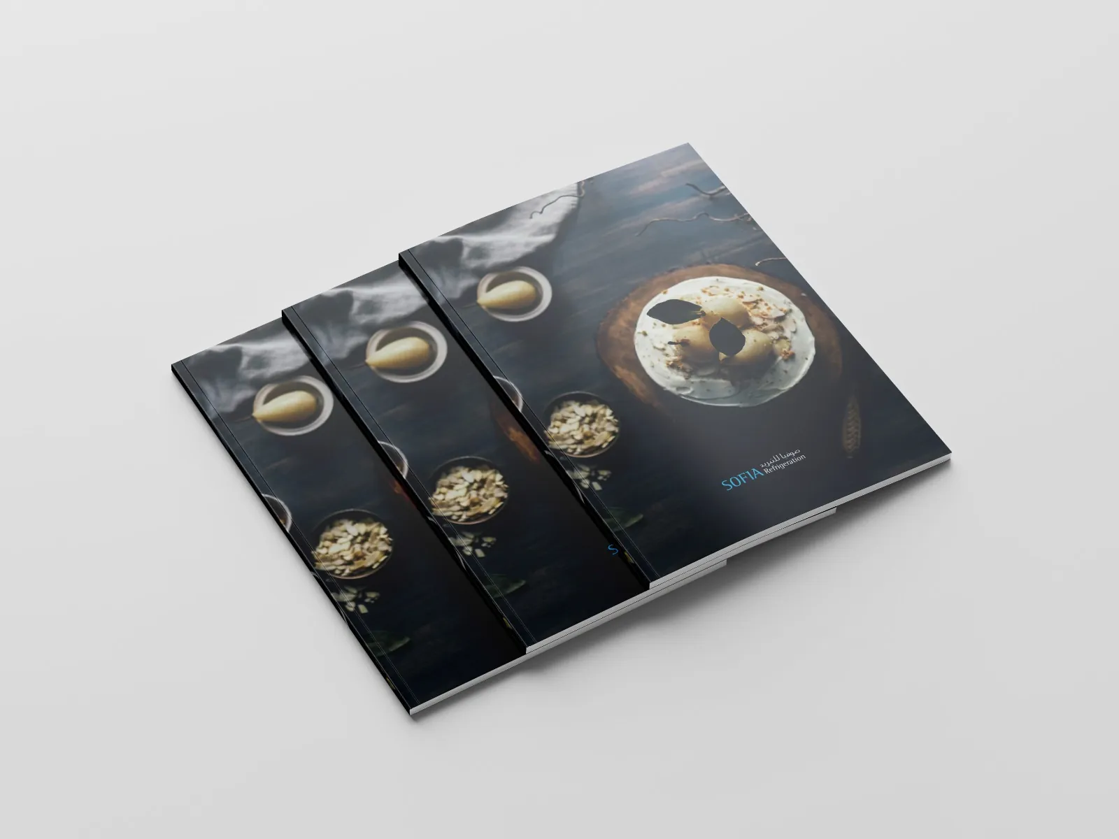 Bi-fold brochure stack