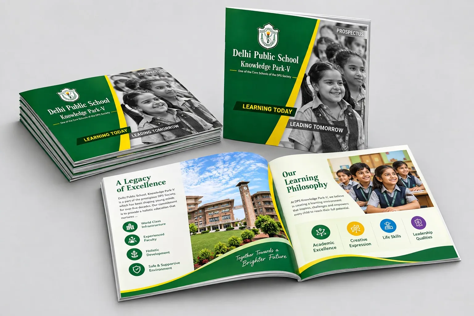 Product catalogue cover and open spread